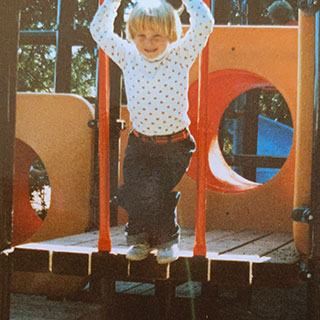 Jennifer Cole playing as a child